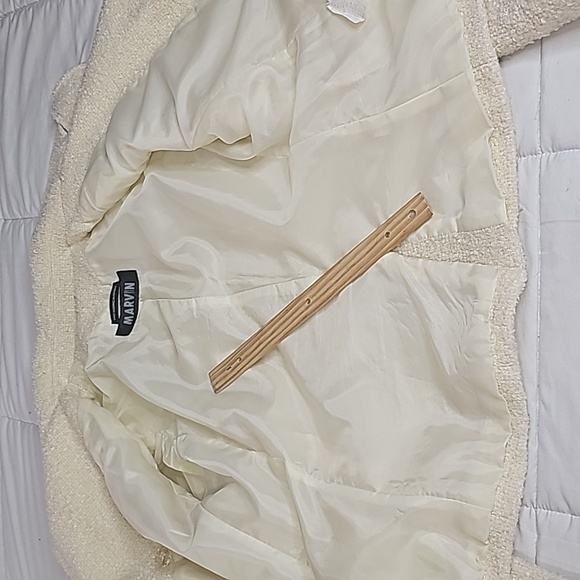 Marvin Richards Cream Jacket Coat Elegant Wear Elegant Wear Career Minimalist - Picture 11 of 16